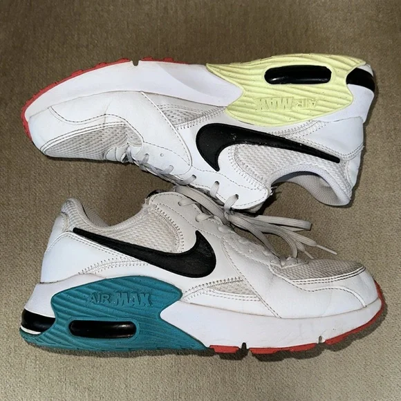 NIKE Air Max Excee 'Oracle Aqua Barely Volt' CD5432-102 Womens Sneakers Size 8.5 - Picture 2 of 11